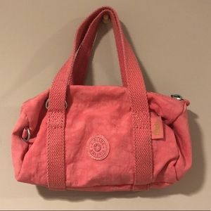 Pink mini Kipling hand bag
